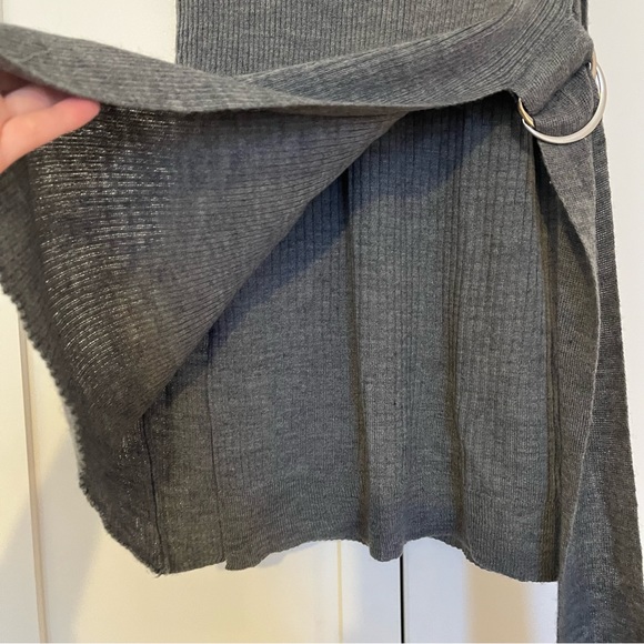 Moon River Sleeveless Mock Neck Sweater Tunic Charcoal Small - Picture 5 of 9